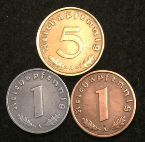 Rare WW2 German Coins Historical WW2 Authentic Artifacts - Collectors Couch