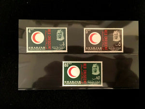 Sharjah Stamps Set of 3 - Vintage Historical Stamps- Antique Collectors Stamps