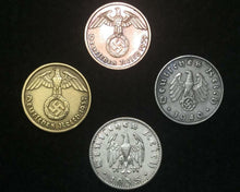 Load image into Gallery viewer, Rare WWII 2 Nazi Third Reich German Coins Set With Display Case - WWII Historic Artifacts