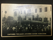 Load image into Gallery viewer, Antique WW2 Very Rare Postcard Captured Japanese Submarine 1941 - Historical Pic - Collectors Couch