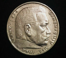 Load image into Gallery viewer, Rare WW2 German 5 Reichsmark SILVER Coin with EAGLE - Historical Artifact