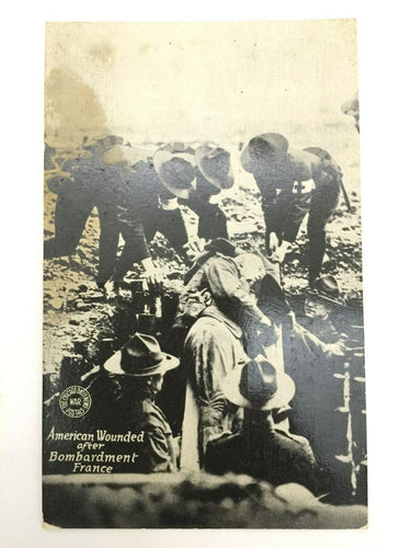 Antique WW1 Rare Postcard - American Wanted After Bambardment France - Collectors Couch