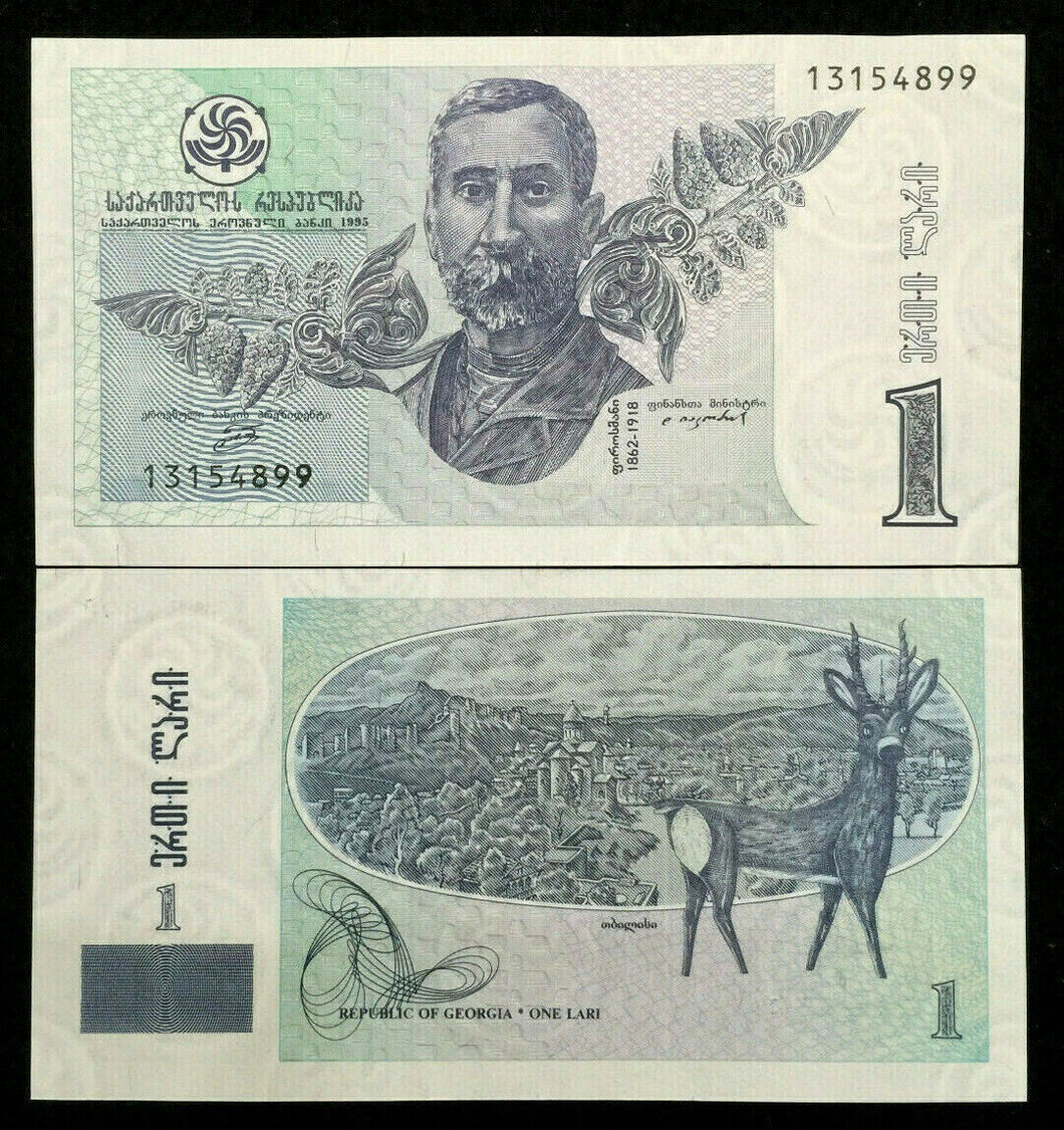 Georgia 1 Laris 1995 Banknote World Paper Money UNC Currency Bill Note