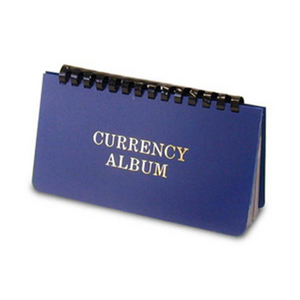 WHIITMAN Currency Album Large - 10 Pages & A Bonus Authentic Indian Gandhi Bill - Collectors Couch