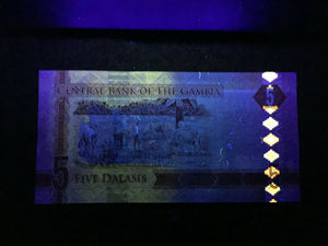 Gambia 5 Dalasis 2015 Banknote World Paper Money UNC Currency Bill Note - Collectors Couch