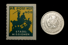 Load image into Gallery viewer, Sweden - Authentic Unused Stamp &amp; 10 CTS Uncirculated Coin - Educational Gift.