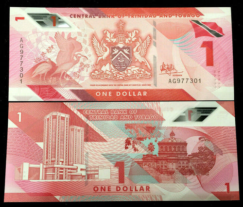 Trinidad And Tobago 1 Dollar Polymer 2020-21 Banknote World Paper Money UNC - Collectors Couch