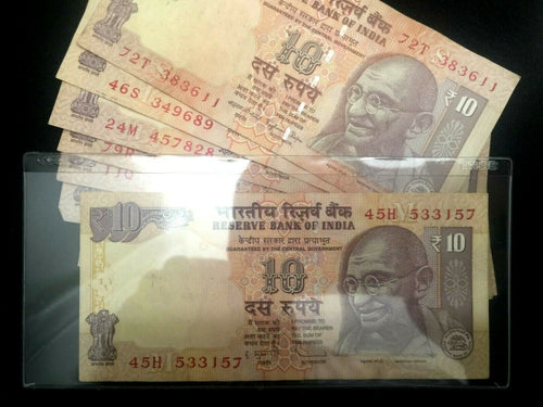 India 10 Rupees With Gandhi Picture Banknote World Paper Money Uncirculated - Collectors Couch