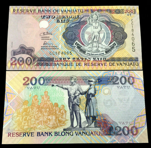 Vanuatu 200 Vatu 1995 Banknote World Paper Money UNC Currency Bill Note - Collectors Couch
