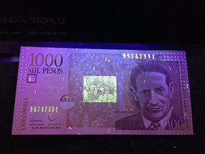 Colombia 1000 Peso 2016 Banknote World Paper Money UNC Currency Bill Note - Collectors Couch