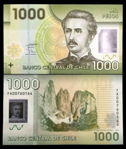 Chile 1000 Pesos 2014 Polymer Banknote World Paper Money UNC Currency Bill Note - Collectors Couch