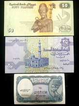 Load image into Gallery viewer, Egypt Bills - 5, 25, and 50 Piastres UNC - Collectors Couch
