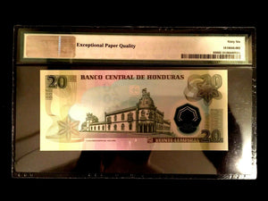 Honduras 20 Lempiras 2003 Banknote World Paper Money UNC - PMG Certified