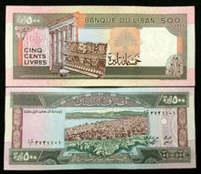Load image into Gallery viewer, Lebanon 500 Livres 1988 Banknote World Paper Money UNC Currency Bill Note
