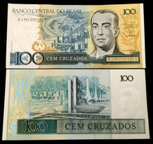 Load image into Gallery viewer, Brazil 100 Cruzados 1985 Banknote World Paper Money UNC Currency Bill