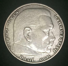 Load image into Gallery viewer, German WW2 Rare Old 2 and 5 Reichsmark  SILVER Coins with EAGLE