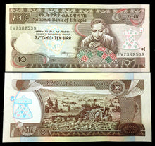 Load image into Gallery viewer, Ethiopia 10 BIRR 1991 Banknote Banknote World Paper Money UNC Currency Bill Note