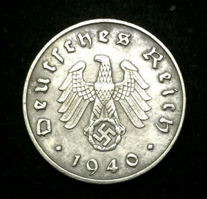 Authentic Rare Old German WWII Coin and Stamps - Hold a Piece of WWII History