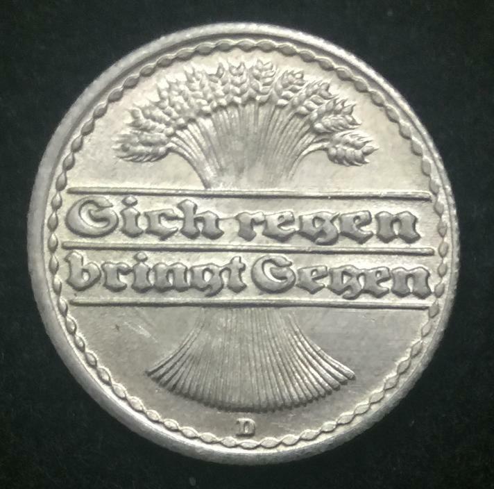 Historical Antique - German 1921 50 Pfennig Coin - Hold a piece of History - Collectors Couch