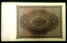 Load image into Gallery viewer, Authentic German - 100000 Reichsbanknotes Berlin 1 Feb 1923 - Historical Bill