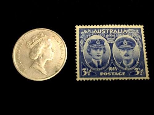Australia Collection - Unsed Stamp & 10 Cents Used Coin - Educational Item