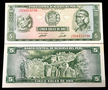 Load image into Gallery viewer, PERU 5 Soles 1974 Banknote World Paper Money UNC Currency Bill Note