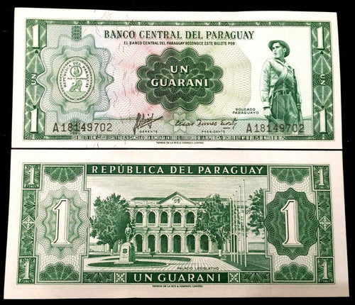 Paraguay 1 Guarani 1952 Banknote World Paper Money UNC Currency Bill - Collectors Couch