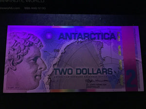 Antarctica P25(U) 2 Dollars Polymer (Private Issue,Non Government) UNC
