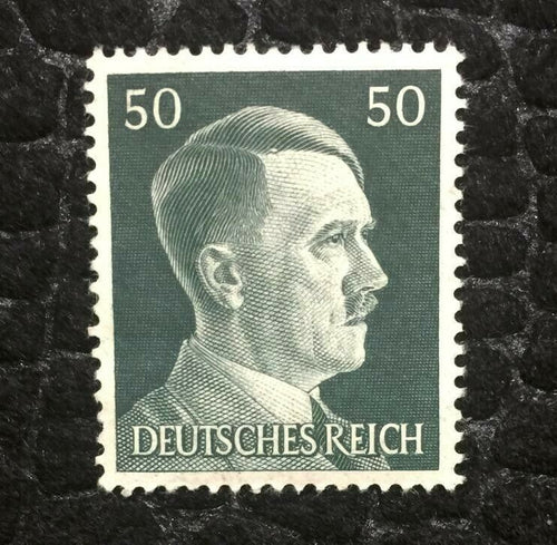 Rare Old Antique Authentic WWII German Unused Hitler 50 Rp Stamp