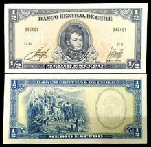 Load image into Gallery viewer, Chile Half Escudo 1962-75 Banknote World Paper Money UNC Currency Bill Note