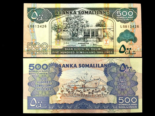 SOMALILAND 500 SHILLING Year 2011 Banknote World Paper Money UNC Currency Bill - Collectors Couch