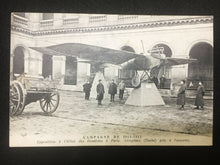Load image into Gallery viewer, Antique WW1 Very Rare Postcard 1914-1915 War Plane on Display in Paris Hotel