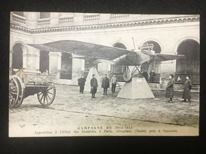 Antique WW1 Very Rare Postcard 1914-1915 War Plane on Display in Paris Hotel - Collectors Couch