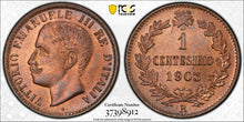 Load image into Gallery viewer, Italy Centisimo 1903-R PCGS MS66 RB