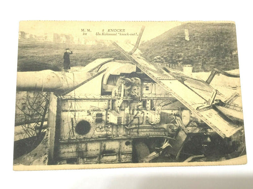 Antique WW1 Rare Postcard - Un Kolossaal Bombarding - Historical Picture - Collectors Couch
