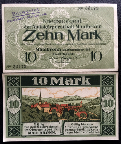 Germany 10 Mark 1918 Banknote - 104 Years Old RARE - Collectors Couch