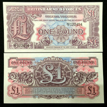 Load image into Gallery viewer, Great Britain / UK British Armed Forces 1 Pound Banknote World Paper Money UNC