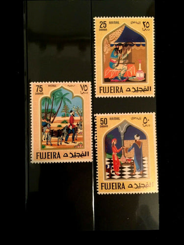 Fujeria Stamps Lot of 3 - Vintage Historical Stamps -  Antique Collectors Set - Collectors Couch
