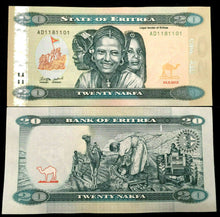 Load image into Gallery viewer, ERITREA 20 Nakfa 2012 Banknote World Paper Money UNC Currency - Collectors Couch