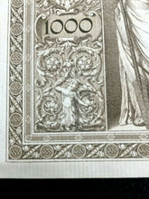 Load image into Gallery viewer, Authentic Historical 1910 Germany 1000 Mark Bank Note with RED SEAL - WWI Bill - Collectors Couch