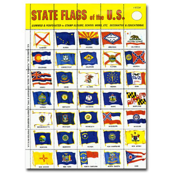 US 50 State Seal Flags - A Perfect Educational Gift Item