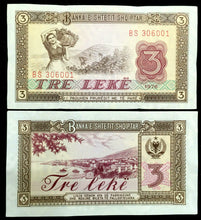 Load image into Gallery viewer, Albania 3 Leke 1976 Banknote World Paper Money UNC Currency Bill Note - Collectors Couch