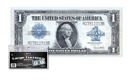 200 Currency Sleeves - Large Bill, 2 pack 100 Each