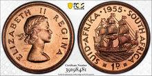 Load image into Gallery viewer, South Africa Penny 1955 PCGS PR65 Red