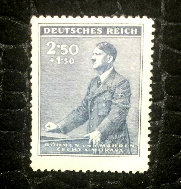 Rare Old Antique Authentic WWII German Hitler Unused Stamp  - 2.50 Rp - Collectors Couch