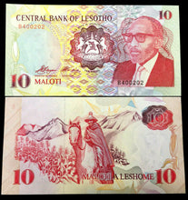Load image into Gallery viewer, Lesotho 10 Maloti 1990 Banknote World Paper Money UNC Currency Bill Note