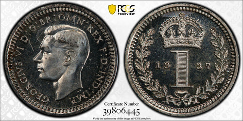 1937 Great Britain Silver Penny PCGS PR65 - Collectors Couch