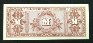 1944 WWII Germany Allied Occupation Military Currency 100 Mark Banknote - S012
