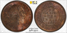 Load image into Gallery viewer, 1908-C India 1/4 Anna PCGS MS63 BN - Collectors Couch