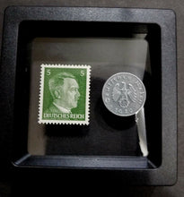 Load image into Gallery viewer, Rare WW2 German 5 Reichspfennig Coin &amp; Unused Stamp Historical Artifacts - Collectors Couch